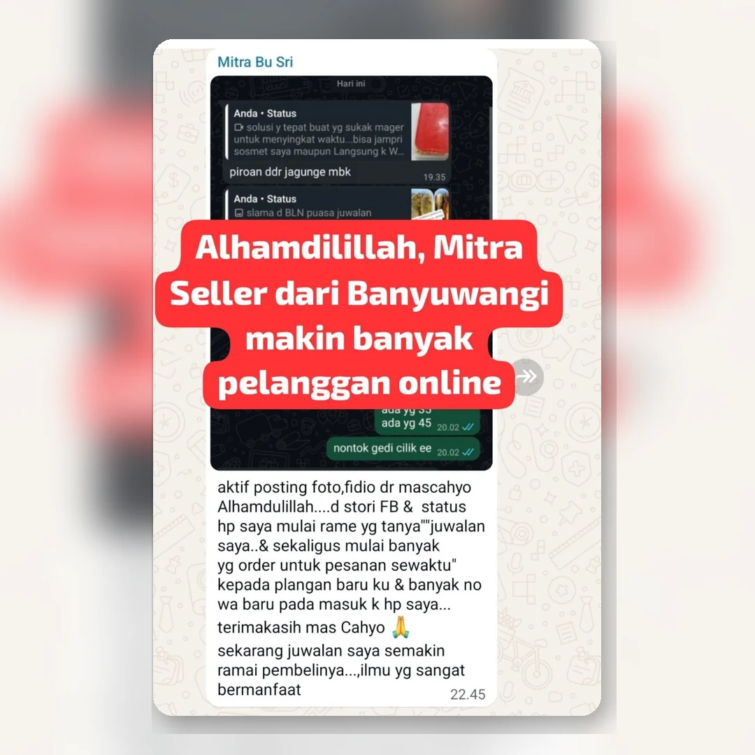 Testimoni pelanggan online Banyuwangi