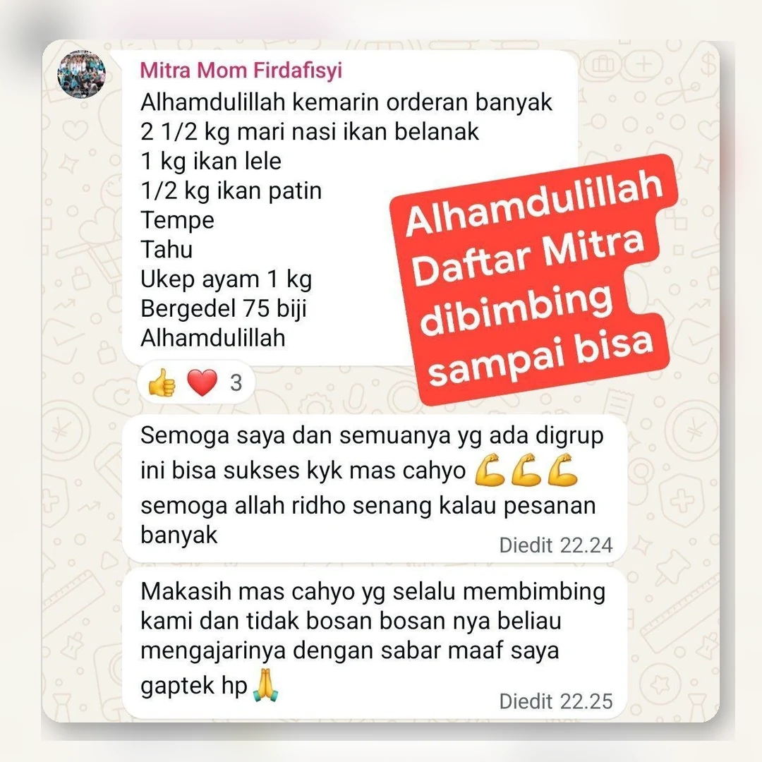 Testimoni dibimbing sampai bisa