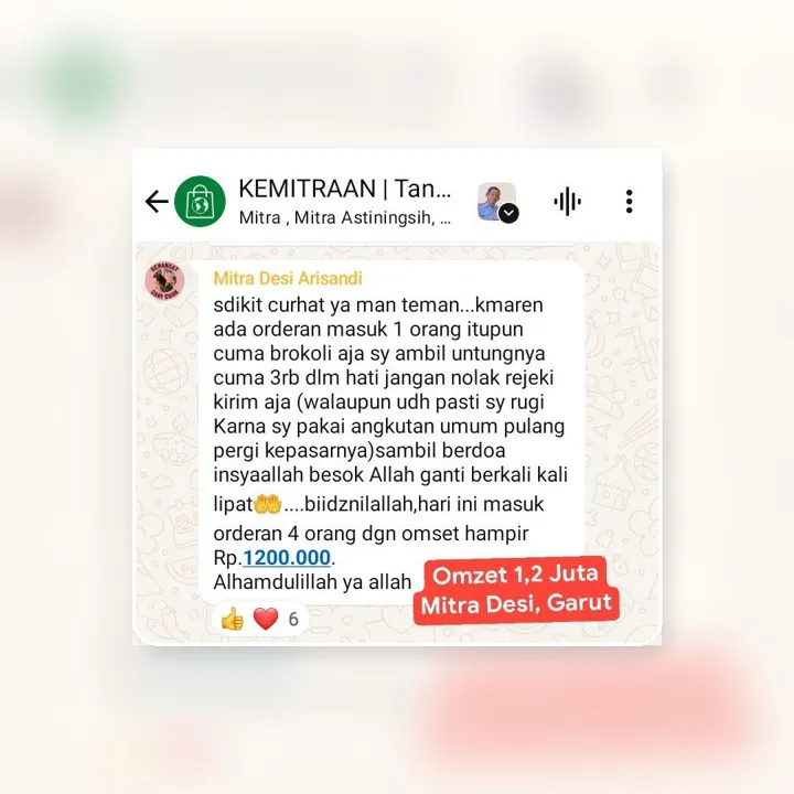 Omzet Rp1,2 juta dari order kecil