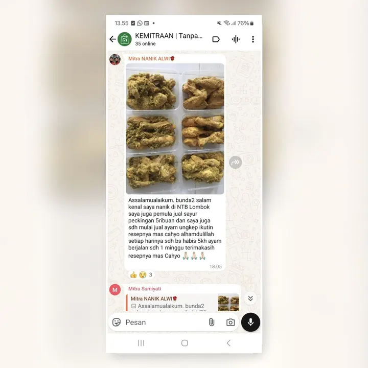 Pemula mulai jual ayam ungkep